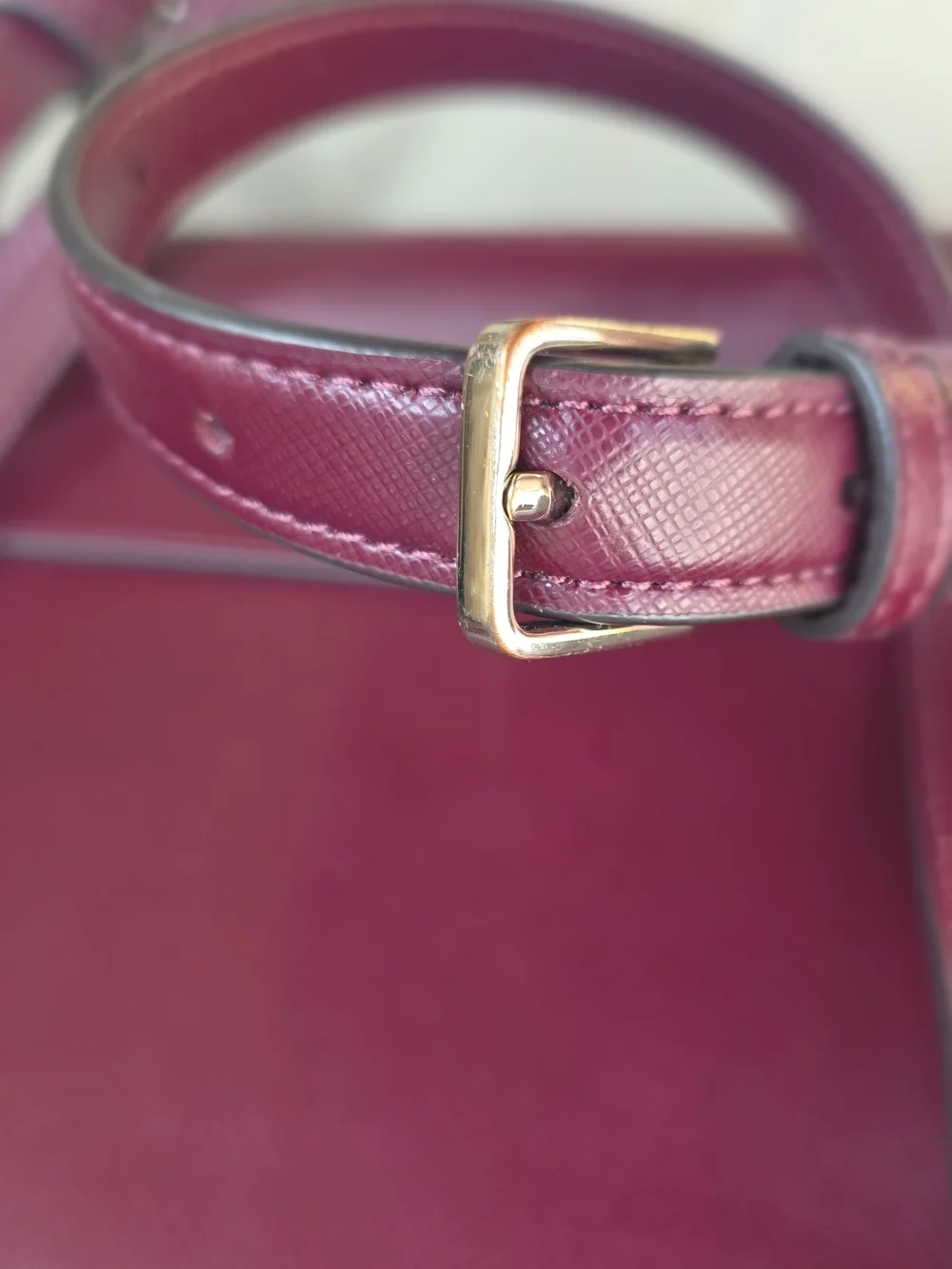 kate spade Burgandy Wine Genuine Leather Backpack with Gold Hardware